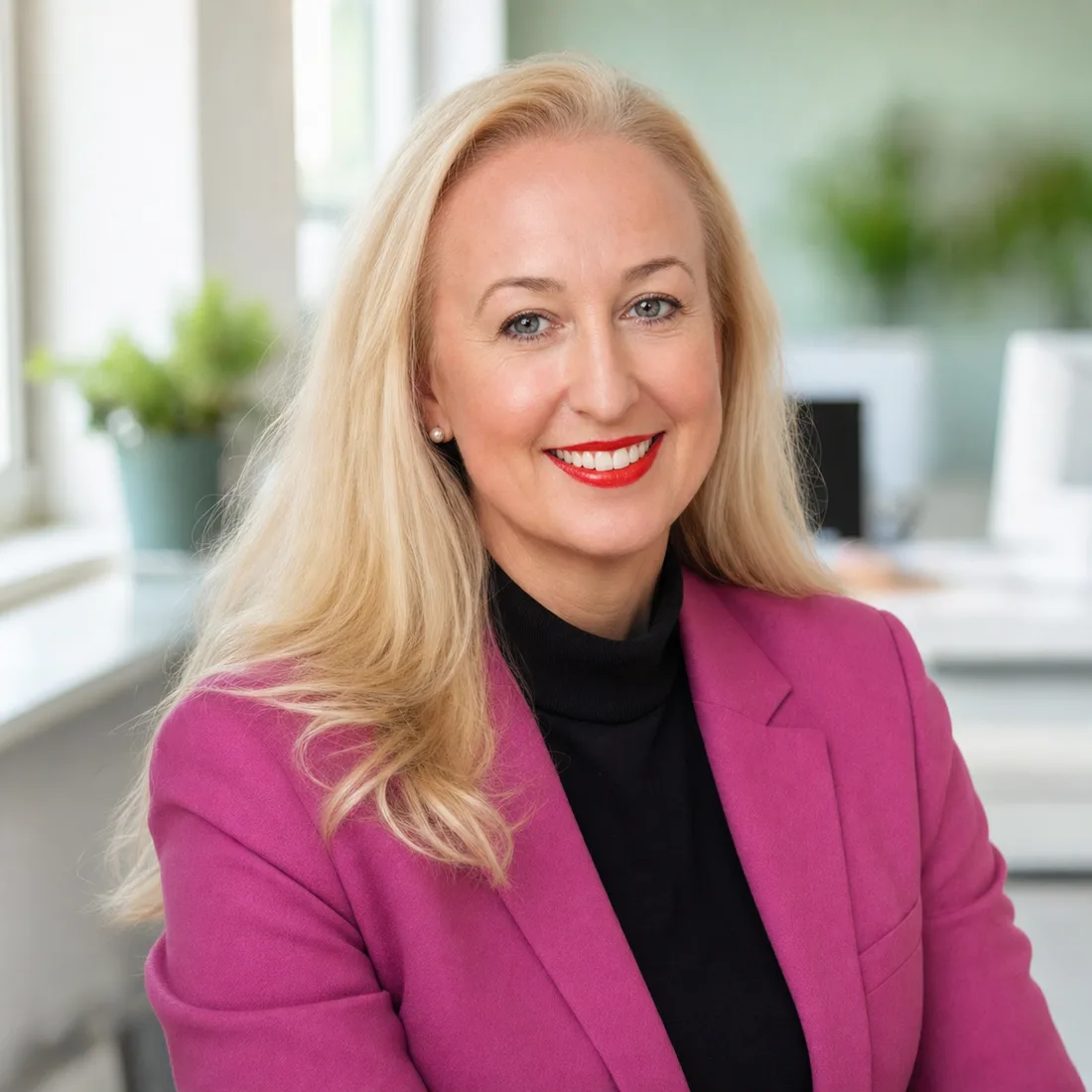 Porträt von Melanie Gobbo, Geschäftsführerin DentCon